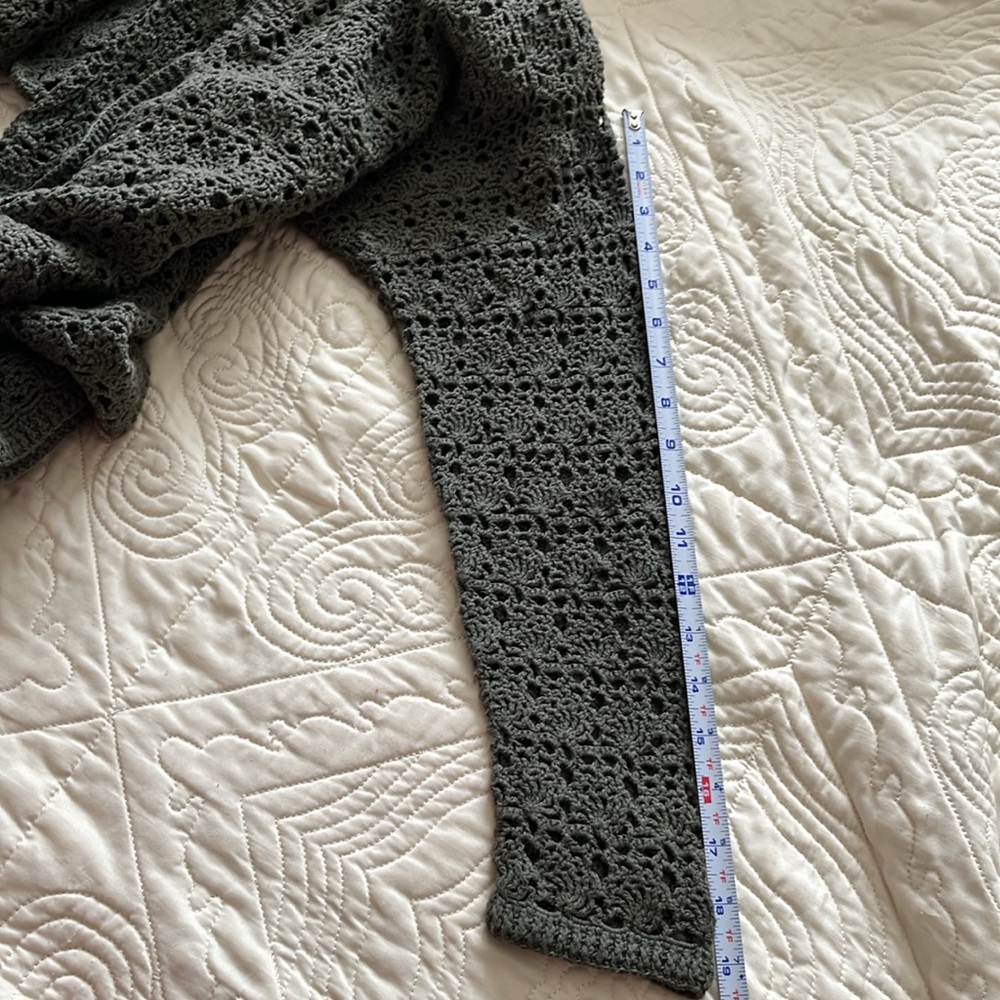 Crocheted Buttoned Down Sweater - image 7